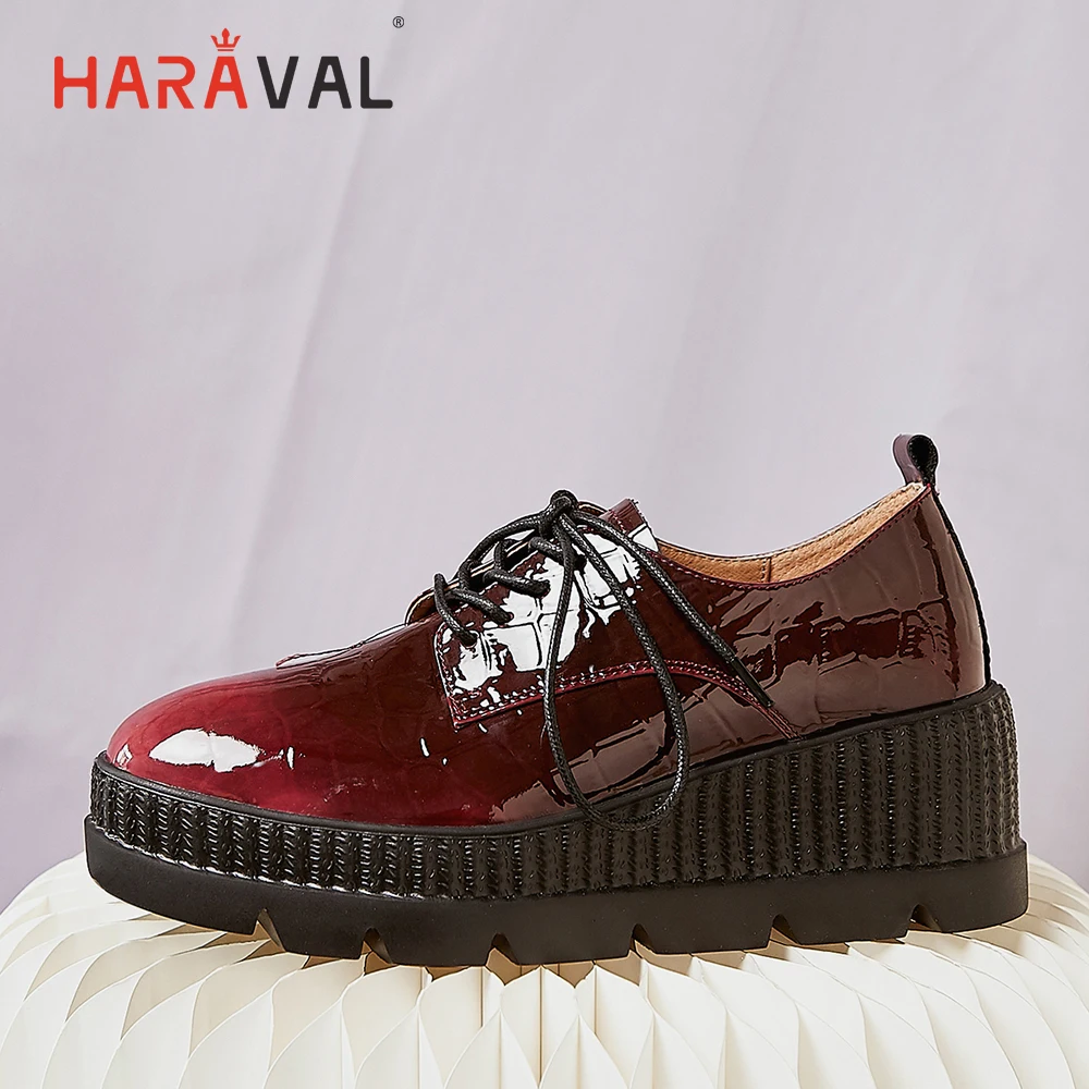 

HARAVAL 2019 Classic fashion British women shoes comfortable and simple square head low to help single shoes loafers women N112