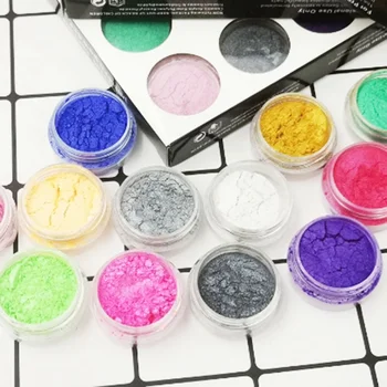 

12 Colors Powder Eyeshadow Pigment Matte Mineral Spangle Nail Powder Cosmetics Set Make Up Shimmer Shining Eye Shadow