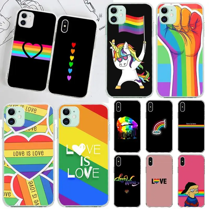 Радужный чехол для телефона геев лесбиянок ЛГБТ гордость оболочка iPhone 11 pro XS MAX 8 7 6