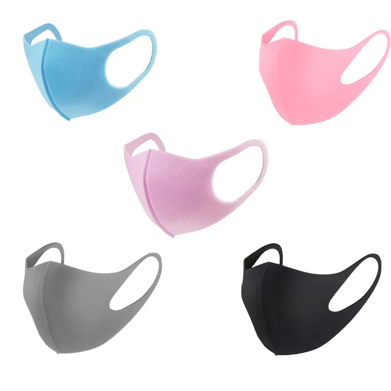 5-10PCS Anti Dust Face Mask Mouth Cover Adult Children Respirator Washable Breathable Reusable PPE 5color Mask Washable 3