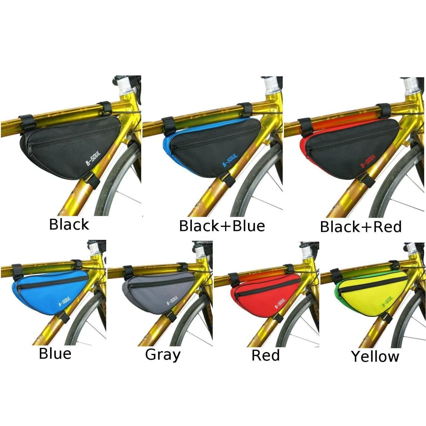 Bicycle Front Frame Triangle Bag Cycling Bike Tube Pouch Holder Saddle Panniers Waterproof Accessories
