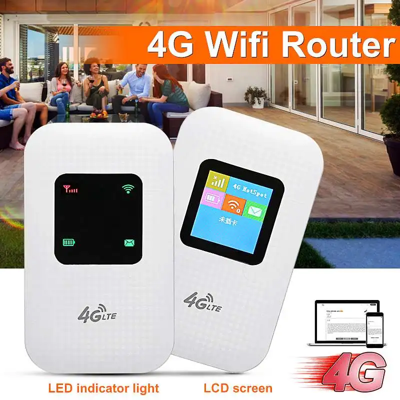 

Multifunction 3G/4G Mobile Wireless Wifi Router Modem M100 2100mAh Charger 150Mbps Hotspot SIM TF Card Slot