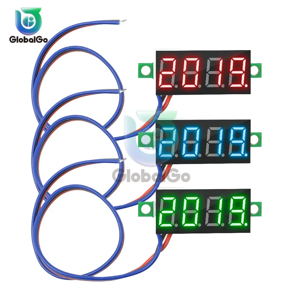 

0.36 inch Mini DC LED Digital Voltmeter 0-100V Voltage Meter Auto Car Motorcycle Mobile Power Voltage Tester Detector Tool 12V