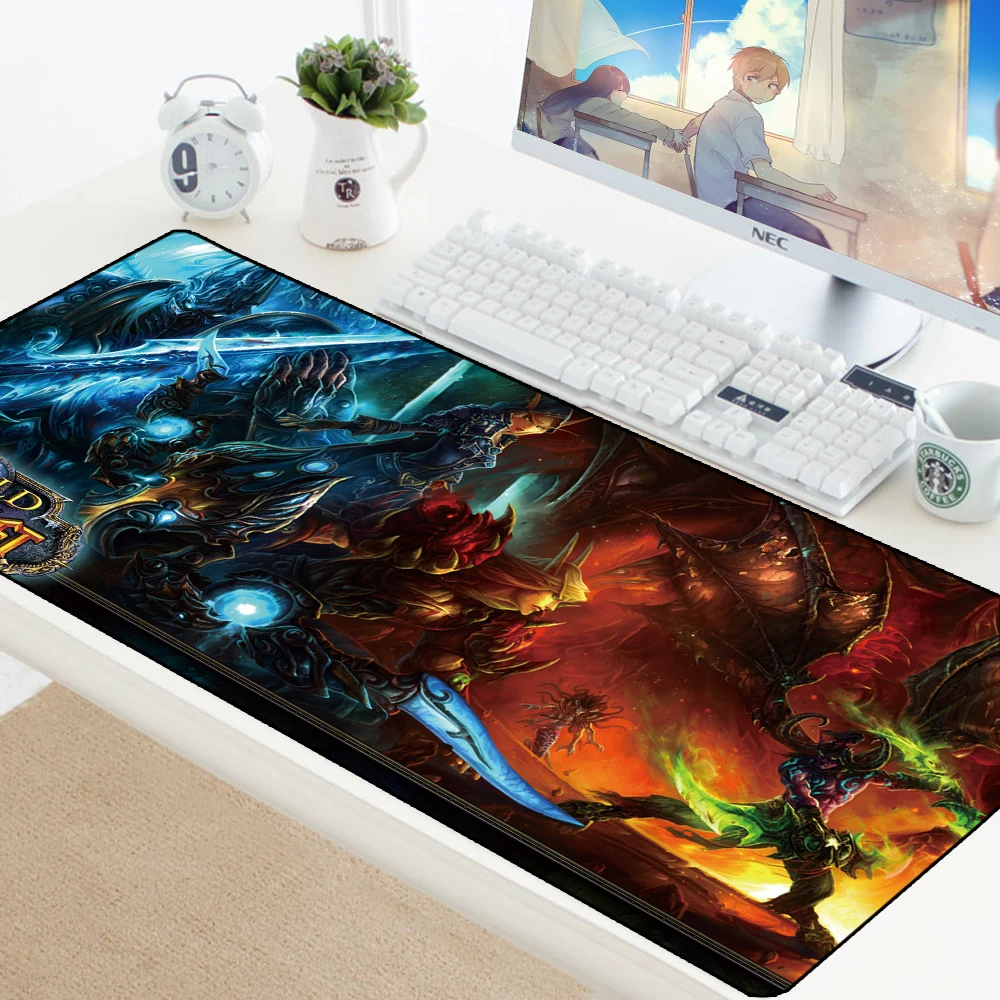  Custom Rubber Gaming MousePad World of Warcraft Desk Mouse pad For Laptop Mat Speed Keyboard Office