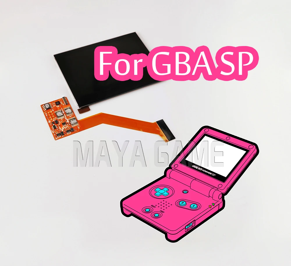 Замена Выделите IPS ЖК-дисплей Экран для GBA SP игровой консоли ремонт 5-уровневая