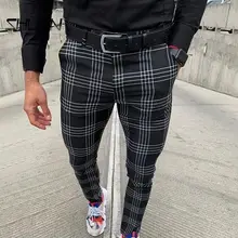 Aliexpress - 2021 New Fashion Man Loose Striped Length Trousers Korean Men Plaid Casual Pants Oversized Streetwear Joggers