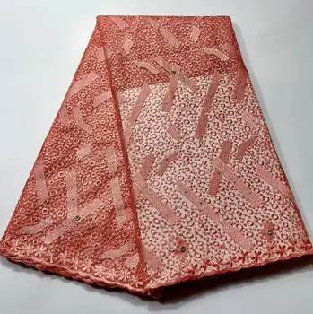 

New Design Nigerian Lace Fabric High Quality cheap 100% Cotton Dry Lace Fabric for Wedding Swiss Voile Lace fabric FYIN-1121