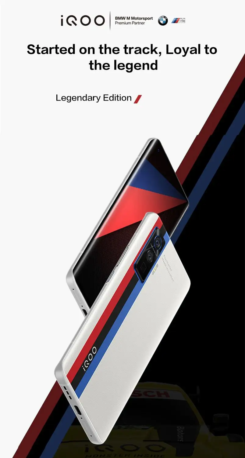 Original vivo IQOO 5 Pro Snapdragon 865 5G Mobile Phone 8GB 256GB 50MP 120W Dash Charge 120Hz Refresh Rate Android 10 Cellphone