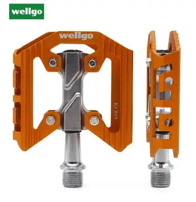 gold Wellgo KC019, педали, подшипники, сверхлегкие, 248 г, педали для горной дороги, велосипеда, подшипник из алюминиевого сплава, велосипедные педали - Цвет: gold