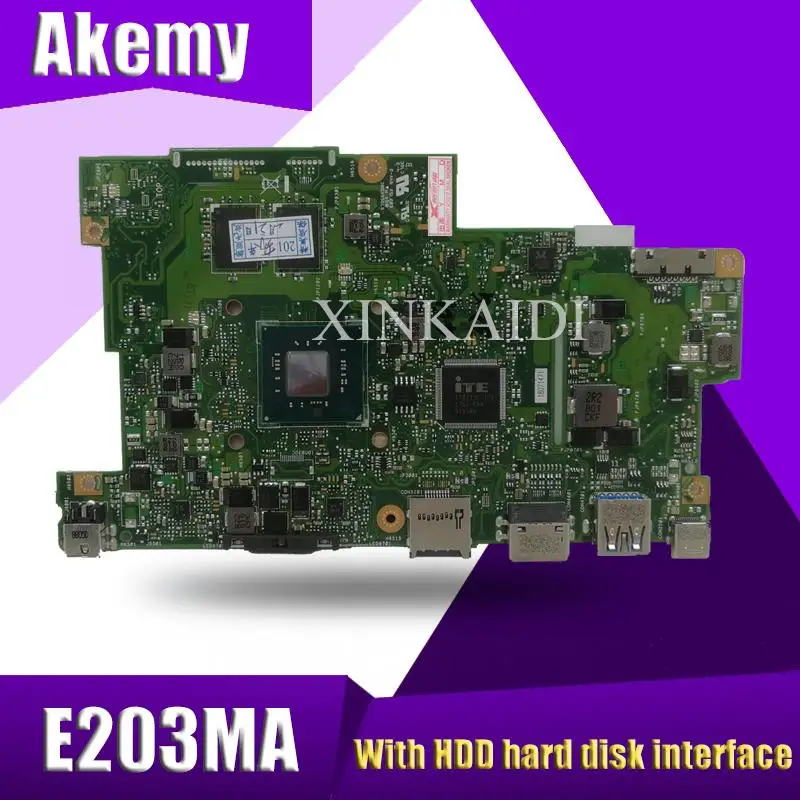 

with 4G RAM + With HDD hard disk interface 4 cores CPU Laptop Motherboard For ASUS E203M E203MA Notebook mainboard test OK