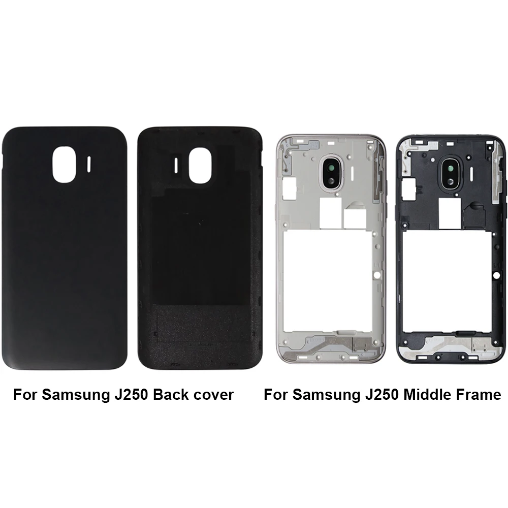 For Samsung Galaxy J2 Pro 2018 J250F J250H J250G J250 Phone Chassis Back Case Housing Middle Frame With Rear Battery Door | Мобильные