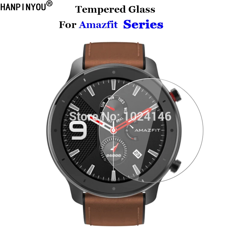 

For Xiaomi Huami Amazfit GTR 42mm 47mm Stratos 3 Pace Verge Lite Sports Smart Watch Tempered Glass 9H 2.5D Screen Protector Film
