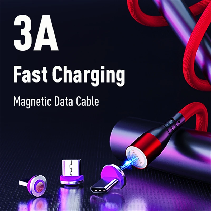 1 м QC 3 0 магнитное зарядное устройство Micro USB кабель с разъемом Type-C для быстрой