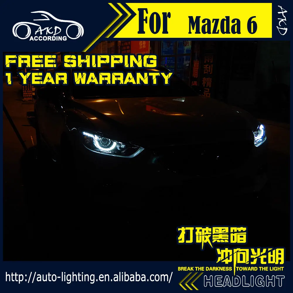AKD автостайлинг фара для Mazda 6 2017 Новый дизайн Atenza светодиод DRL H7 D2H Hid опция
