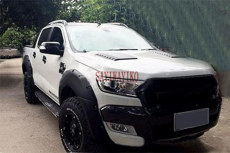 Автомобильный Стайлинг, 2 шт. для 2012- ranger t6, T7, XLT, наклейки для стайлинга автомобилей, АБС-пластик, декоративный воздушный поток, впускной ковш, крышка для капота
