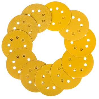 

110PCS 125mm Sanding Discs, Orbital Sander Discs Include 60 80 100 120 150 180 240 320 400 600 and 800 Grit Sand Sheets