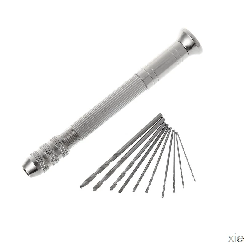 

Swivel Head Pin + 10pcs Micro HSS Twist Drill Bits For Jewelry Watch Hobby Hand Tool