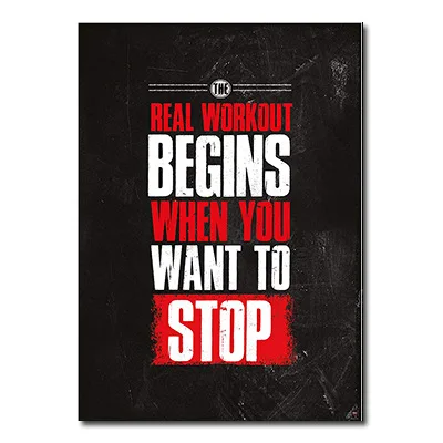 Affiche Murale De Peinture Citation De Motivation Musculation Musculaire Fitness Toile Artistique Decoration Pour La Maison Le Bureau Ou La Salle De Sport Aliexpress