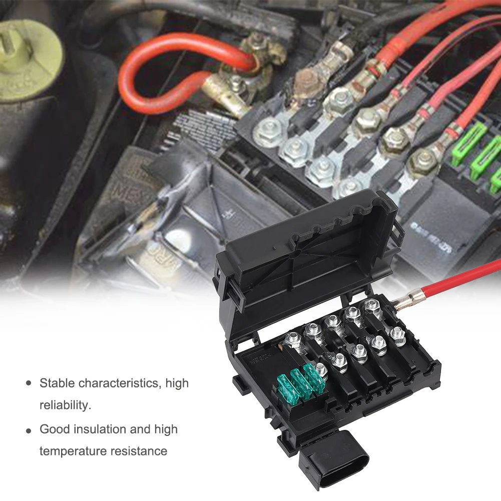 OEM 1J0937550A держатель термостойкий предохранитель легко установить аксессуары батарея терминал Замена Черный Прочный для Golf 4 MK4
