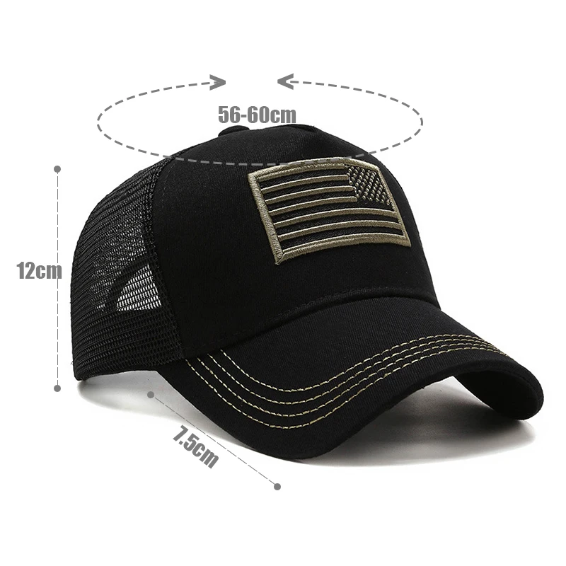 HSSEE Official Genuine Summer Men's Cap Breathable Mesh Adjustable Outdoor Sports Hat Running Fishing Caps Tactical_voghion.com