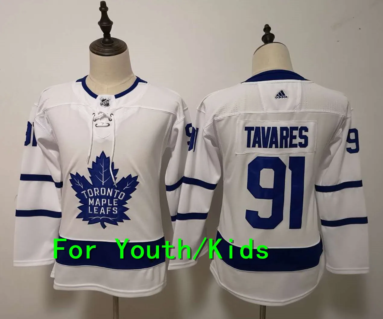 Молодежная вышивка прошитая Toronto Maple#34 Auston Matthews 31 Frederik Andersen 91 John Tavares 16 Mitchell Marner детская футболка - Цвет: Золотой