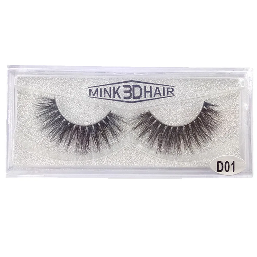 1 Pair Mink 3D Hair False Eyelashes Long Lasting Lashes Natural Eyelashes Cruelty Free 1 Pair Freeshipping j1017
