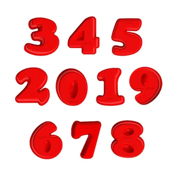 Silicone Baking mold Cake Non-stick Bakeware chocolate mold bakery accessories 0 1 2 3 4 5 6 7 8 9 2pcs