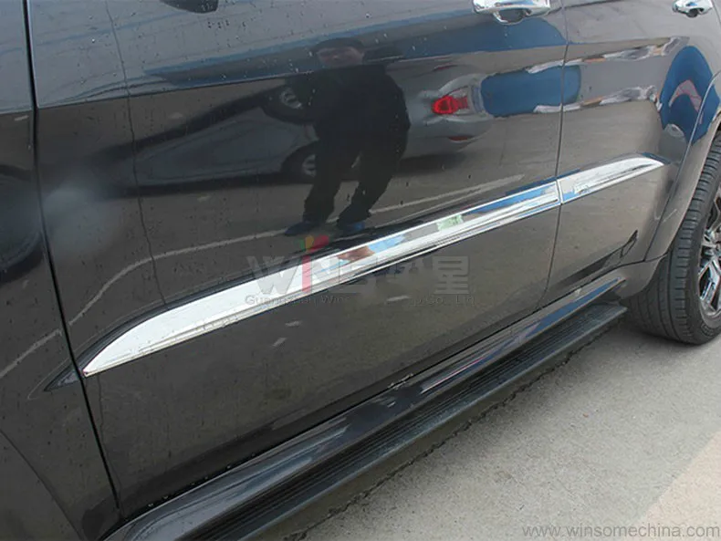 

For Jeep Grand Cherokee 2014-2017 Chrome Orginal Body Side Garnish Moulding Trim ABS Car-styling Accessories