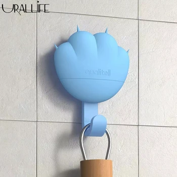 

URALLIFE 3pcs Qualitell Adhesive Wall hooks Wall Hanger Kitchen Storage Towel Hook Bathroom Wall Decorations Home Accessories