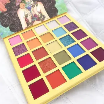 

25 Color Waterproof Eyeshadow Palette Holographic Shiny Matte Glitter Pigment Eye Shadow Pallete Metallic Makeup Palette TSLM1