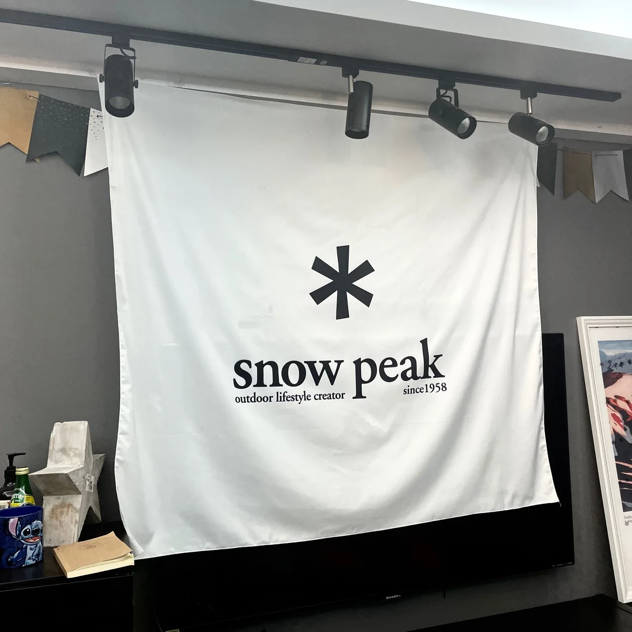 Подвесной гобелен FFO Snow Peak тканевый Декор скандинавский собака хиппи настенное