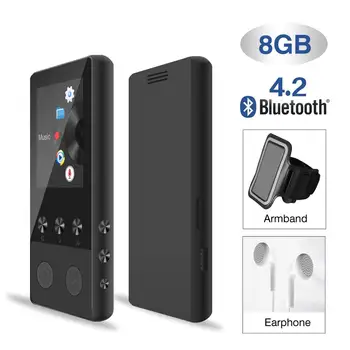 

MP3 Player Music Player with Bluetooth 4.2 Portable HiFi Lossless Sound with FM, Recorder, Support SD up to 128GB + Free Armband