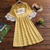 Mori girl cute kawaii bow sweet dress 2022 summer fashion new women elegant plaid dress ► Photo 1/5