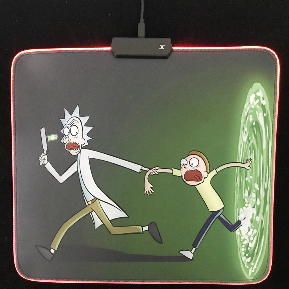 FFFAS аниме Рик и Морти коврик для мыши большой фиксирующий край Скорость Игры