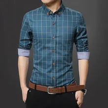 Большие размеры, M-5X, мужская клетчатая рубашка,, Брендовые повседневные мужские топы на осень и зиму, хлопковые Свадебные торжественные рубашки с длинными рукавами