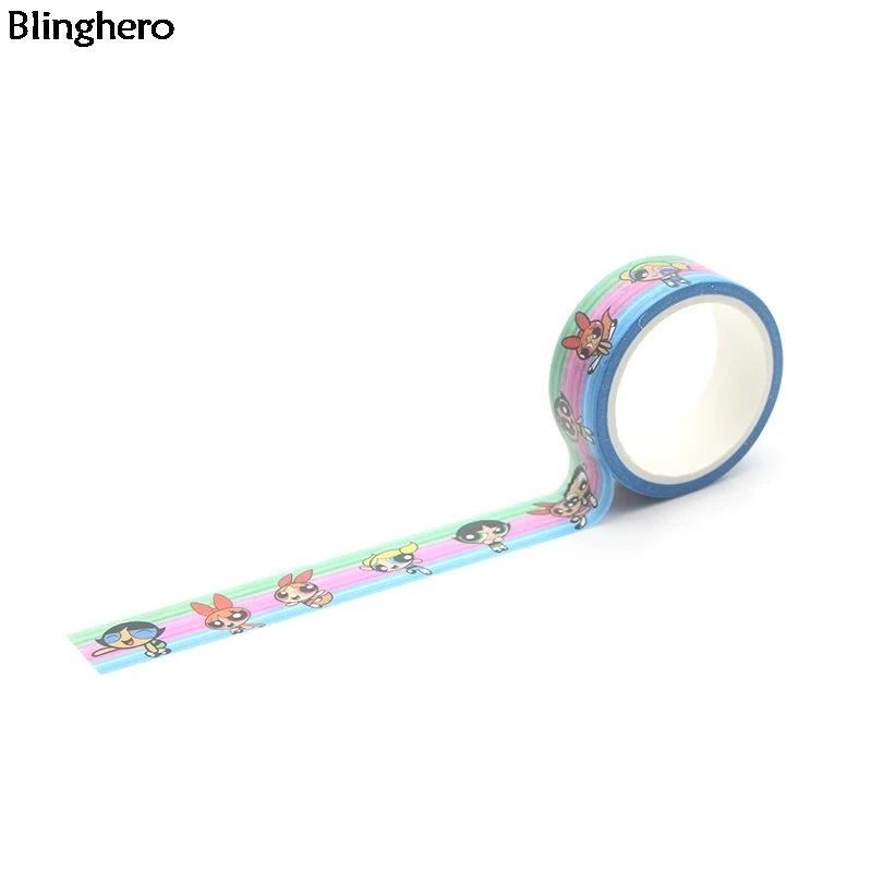 10 шт./компл. Blinghero телефонов с изображением героя из мультфильма для девочек 15 мм х 5 м лента Washi симпатичная Маскировка лента Скотч для монтажа светодиодных лампочек Diy декоративные ленты наклейка BH0032