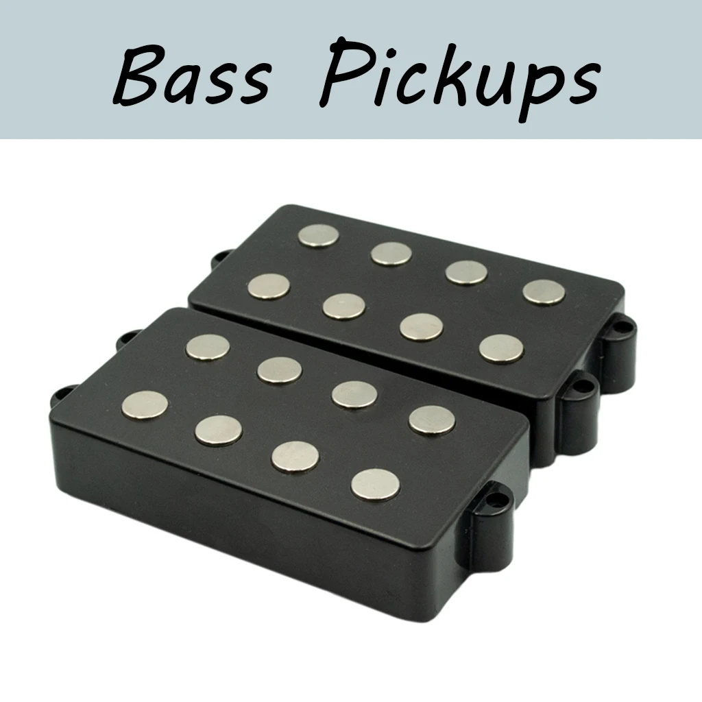 

2PCS Open Style Bass Guitar Pickup 4 String Double Bass Coil Humbucker Pickup Ceramic Magnet