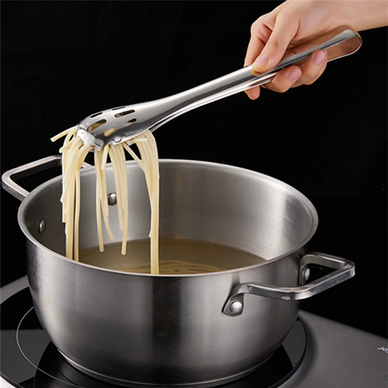 Non-Slip 304 Stainless Steel Food Tongs Meat Salad Bread Serving Clip Barbecue et Clamp Kitchen Accessories