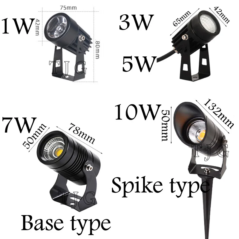 LED Garden Lighting 7W 10W Outdoor Spike Lawn Lamp Waterproof Lamp Garden Path Spotlights AC110V 220V DC12V garden light