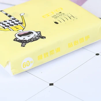 

60Pcs/Pack 3 Ply Disposable Facial Paper Portable Soft Cartoon Printing Napkins Sanitary Paper Household Outing Virgin wood pulp