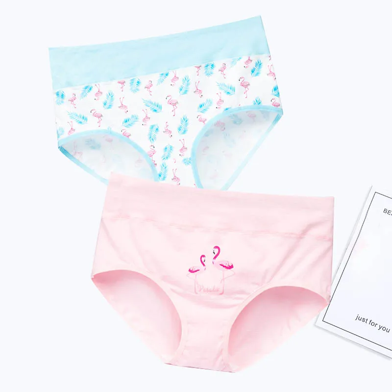 K Women Cotton Panties Seamless Briefs Comfort Underwear Set Female High Waist Underpants XXL 2pcs/lot#F - Цвет: K