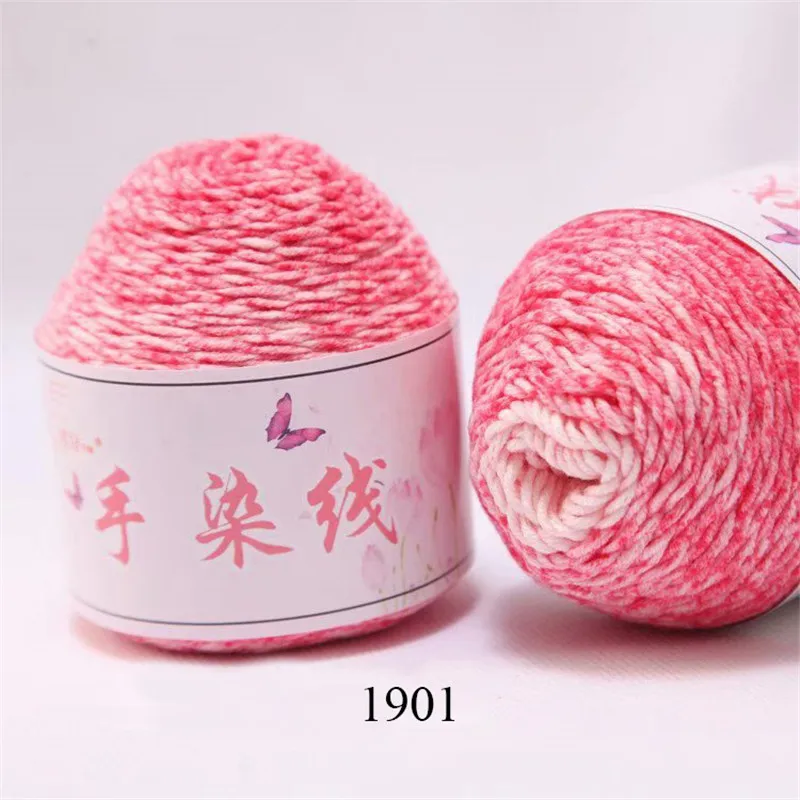 Soft Milk Cotton Yarn For Baby Hand Knitting Crochet Yarn for DIY Sweater Sock Scarf Hat - Цвет: 1901