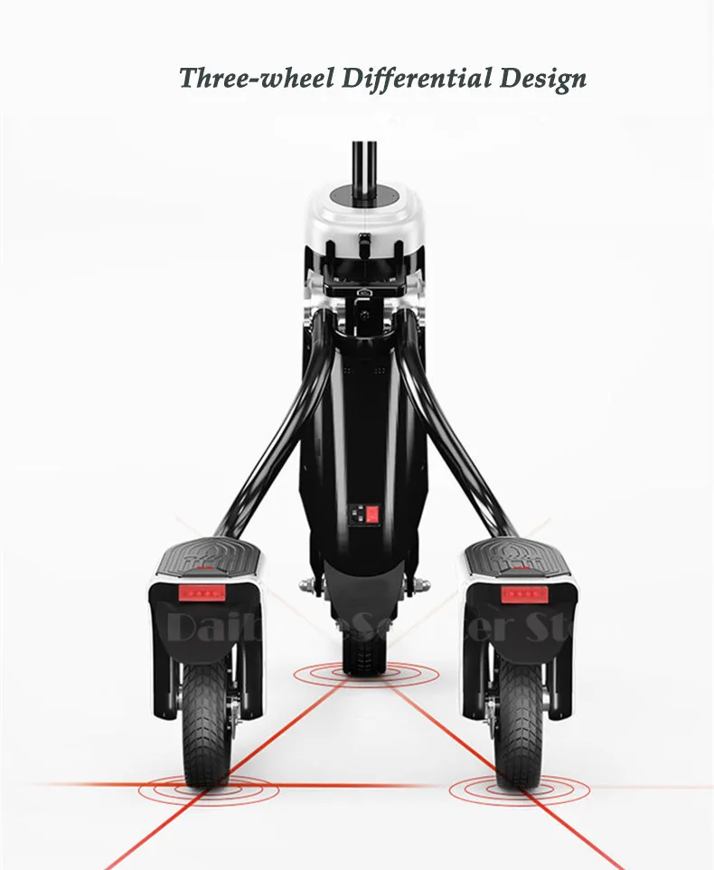 Daibot Electric Scooter Adults Three Wheel Electric Scooters Quick Charge 10 inch 36V 600W Electric Skateboard Scooter With APP  (28)