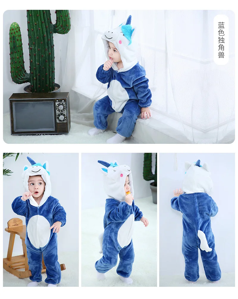 Baby Rompers Panda Newborn Clothes Baby Girls Boys Romper Infant Clothing Winter Jumpsuit Toddler Baby's Sets Unicorn Pajamas Newborn Sailor Romper Girls Boy Costume Anchor