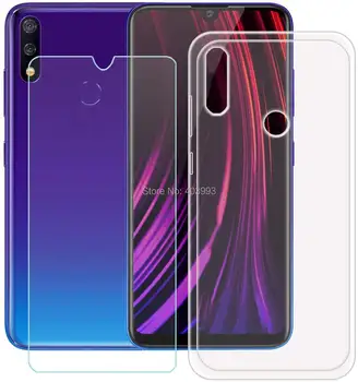 Перейти на Алиэкспресс и купить Для TP-Link Neffos X20 X20 Pro Чехол из закаленного стекла роскошный мягкий ТПУ чехол для телефона с закаленным стеклом для TP-Link Neffos X20 Pro