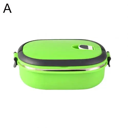Green 1 Layer 1/2/3 Слои Студенческая коробка для завтрака Нержавеющая сталь Пикник Еда контейнер для хранения прямоугольник Термальность прочный бенто коробка герметичность - Цвет: Green 1 Layer