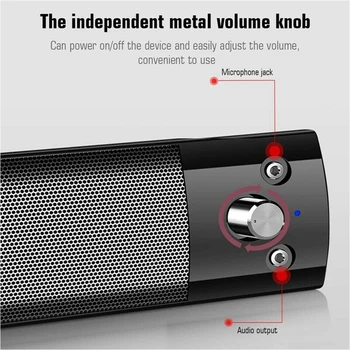 

Detachable Portable 3.5mm Jack Dual Channel Office Computer Speaker Stereo Sound Home Subwoofer Desktop Audio Player USB Powered