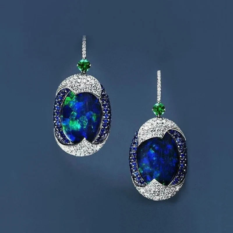 QCOOLJLY Boho Этнические каучук зеленого цвета Камень Висячие серьги для женщин Индийский Племенной Винтаж Серьги pendientes mujer moda
