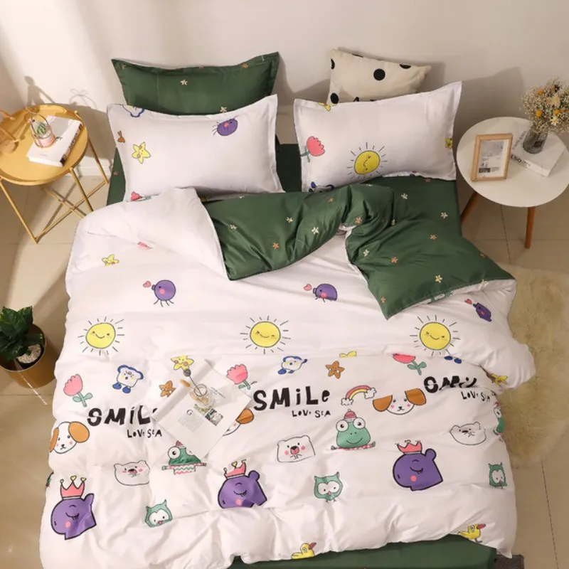 Simple Stylish Style Bedding Set Black White Stripe Home Decor Starry Bed Sheet Clouds Pillow Cover Child Adult Quilt | Дом и сад