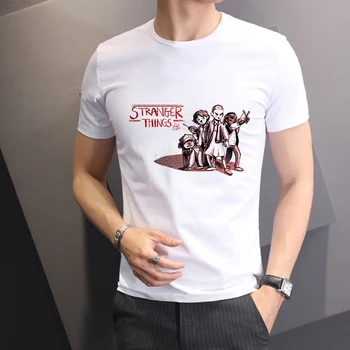 

Lus Los 2019 Strange Stories Around Strange Things T-shirts Men's Loose Short Sleeve T-Shirts Fashion Fun T-Shirts